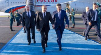 Путин прилетел в Астану для участия в саммите ШОС