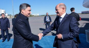 Канцлер Германии Олаф Шольц уже в Астане