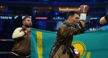 Жанибек Алимханулы защитил чемпионские титулы, остановив непобеждённого соперника в Астане